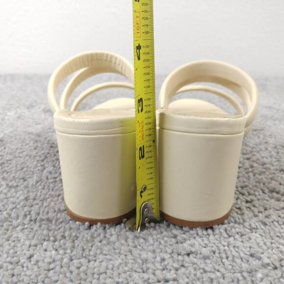 Schutz Olly Open Toe Sandals Womens 6.5 Shoes Leather Slip On Padded Strap Heel - Picture 6 of 9